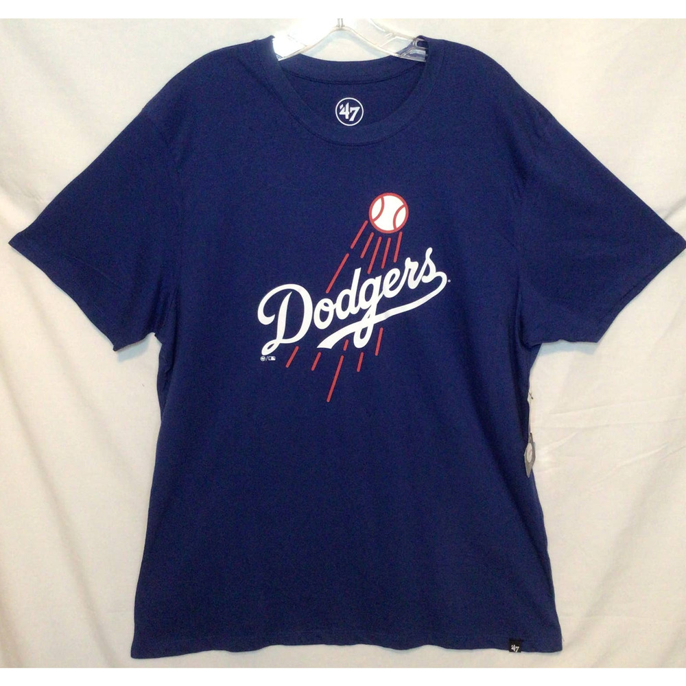 Los Angeles Dodgers '47 NWT XL Blue Ball Graphic Tee Shirt Logo New 887A